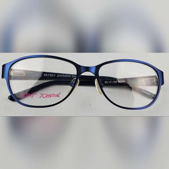 Betsey Johnson Diva Eyeglasses Frames 53-17-138 Blue - NEW - FRAMES ONLY